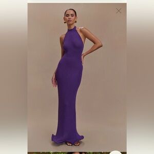 Meshki Purple Halter Maxi Dress